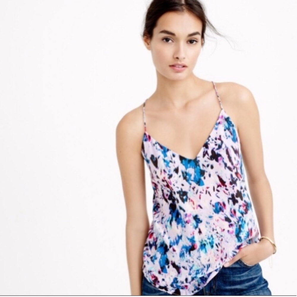 NWOT J. Crew Carrie watercolor cami size 0